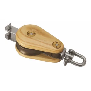 Wooden Block 45mm Single Swivel & Becket