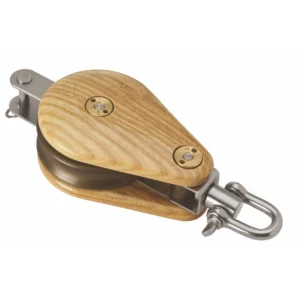 Wooden Block 64mm Single Swivel & Becket