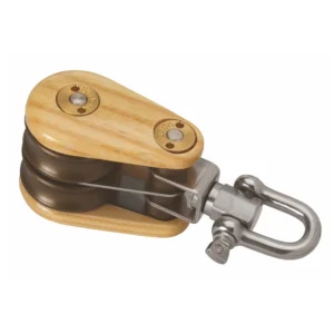 Wooden Block 30mm Double Swivel