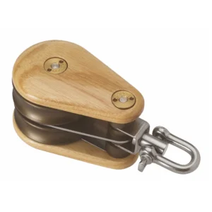 Wooden Block 45mm Double Swivel