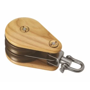 Wooden Block 64mm Double Swivel