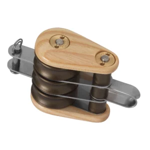 Wooden Block 64mm Triple Swivel & Becket