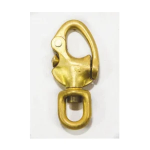 Swivel Eye Stamped Brass Snap Shackles