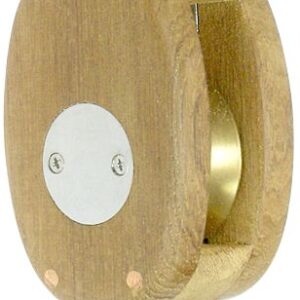 Wooden Single Fixed Eye & Becket Block with Roller Bearings